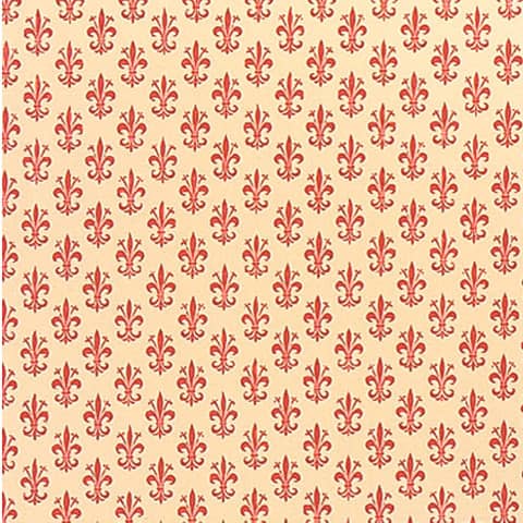 Rotolo carta lavabile per cassetti Sadoch - 50 cm x 5 m fantasia giglio rosso - X33X5-776